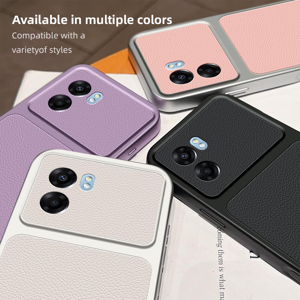 For Realme Q5i Case Realme V23 Cover Realme V23 Leather Case Luxury Lens Protection Protect Matte leather Back Cover
