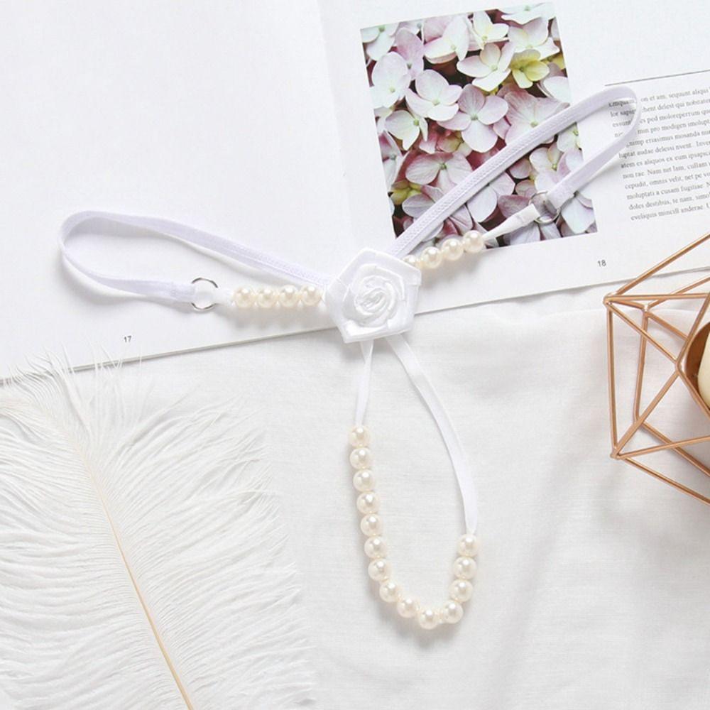 Ultra-thin Women's Thong Hollow-out Sexy Briefs Comfortable Pearl Underwear  Ladies