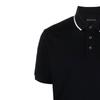 Emporio Armani FW22 Color Block Striped Logo Print Short Sleeve Polo Shirt Men polo shirts Black 6L1FA5-1JTKZ-0999