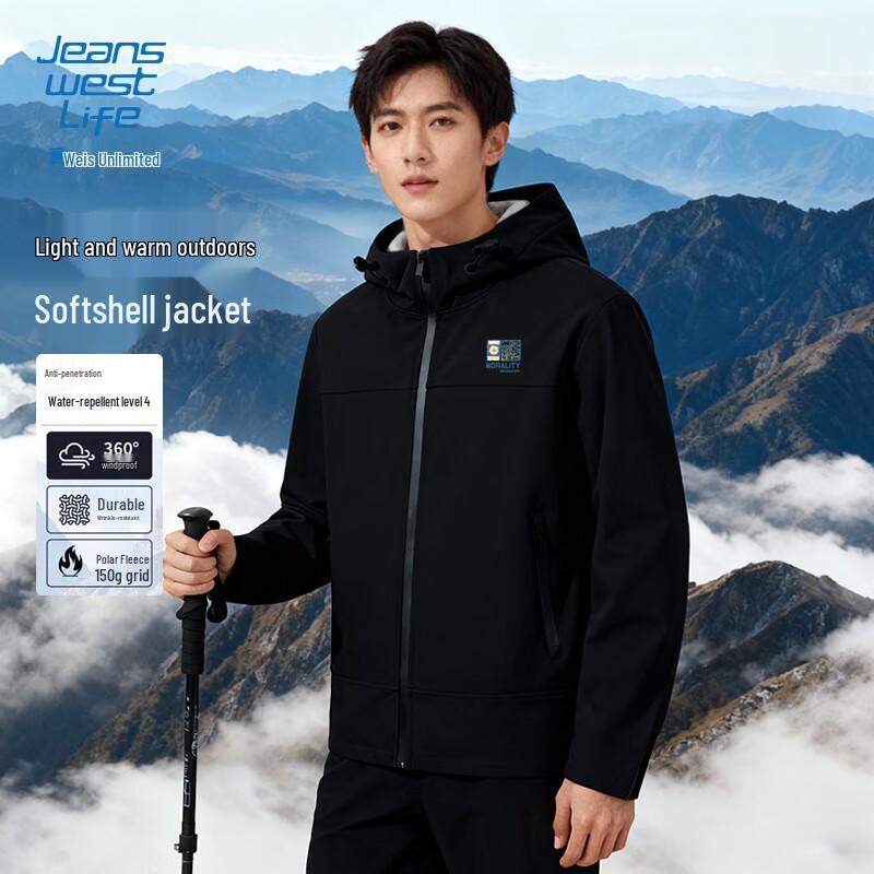 

JEANSWEST LIFE Men s Fleece-Lined Soft Shell Outdoor Jacket