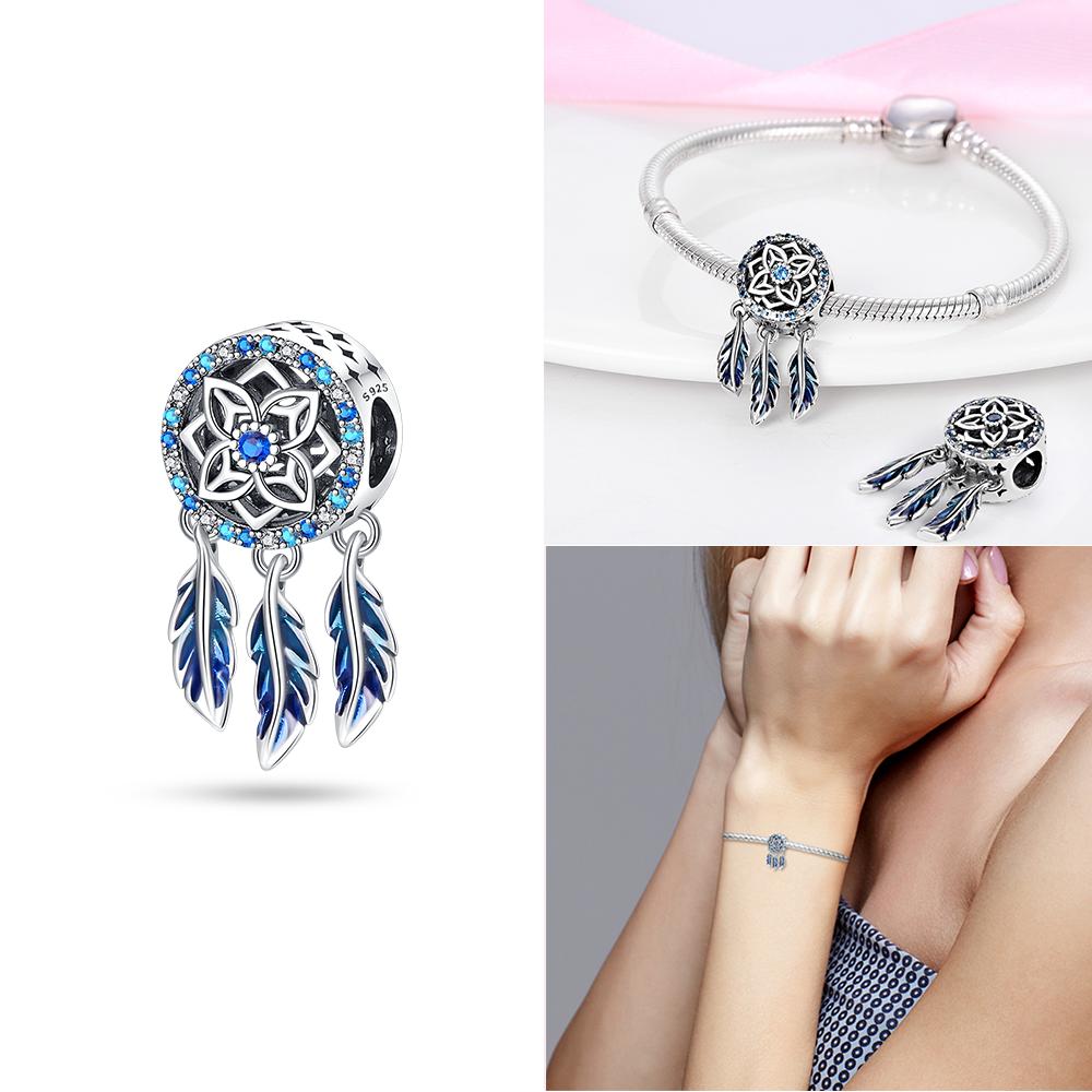 Charm Bead Charms Copper Authentic Blue Snowflake Mermaid Octopus Star Shape Bead Charms Compatible With Bracelets Women Diy Luxury Gift Accessories J
