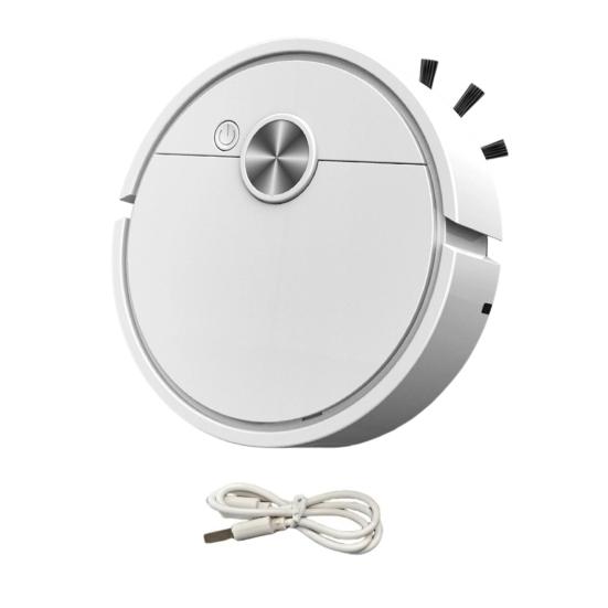 Mini Robot Stofzuiger, 3-in-1 Zuigende Dweilende Robotstofzuiger, Slanke Draadloze Zelfladende Robot Dweil voor Auto Huis Harde Vloer