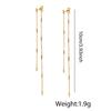European and American Ins Geometric Long Fringed Earrings Stainless Steel Fashion Temperament Earrings Women's Daily Jewelry