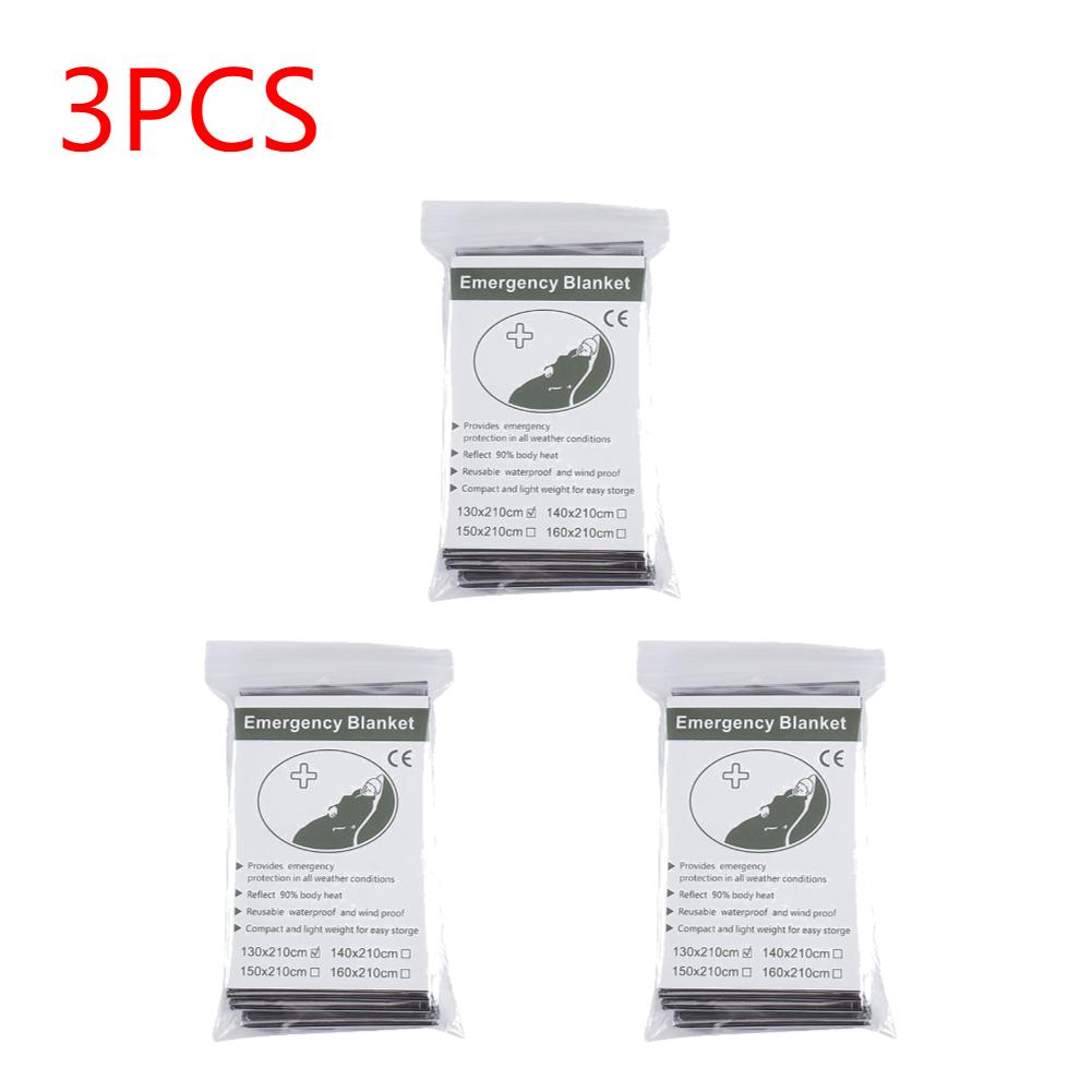 1-20PCS Emergency Blanket Outdoor Hiking Camping Survival First Aid Windproof Insulation Lifesaving Foil Thermal Rescue Blanket