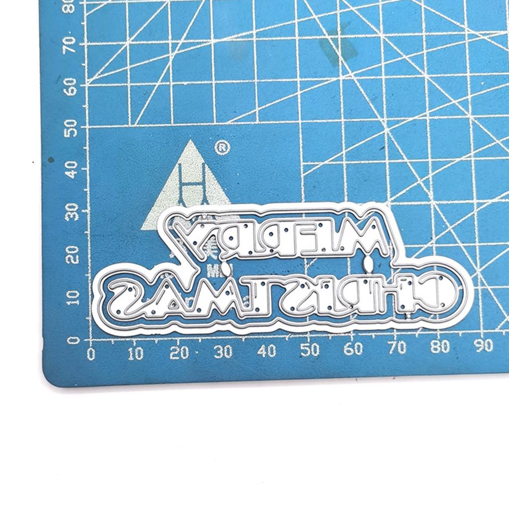 Merry Christmas Words Cutting Die Stencil for Creative Paper Art Cutting Template Christmas Gifts for Children Boys Girl