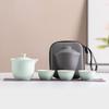 Chinese Style Travel Tea Set, Celadon Cover Bowl Small Set, One Pot, Three Cups, Fast Customer Cup, Portable Kung Fu Tea Maker