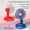USB Rechargeable Cartoon Desktop Fan – Portable for Dorms & Offices, Ideal Gift