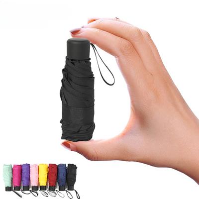 180g Küçük Moda Katlanır Şemsiye Yağmur Kadın Hediye Erkekler Mini Cep Şemsiye Kızlar Anti-UV Su Geçirmez Taşınabilir Seyahat Şemsiye
