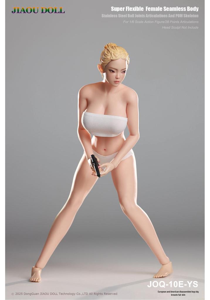 JIAOU DOLL 3rd Gen European Big Bust Movable Rubber-Coated Female Body Model JOQ-10E