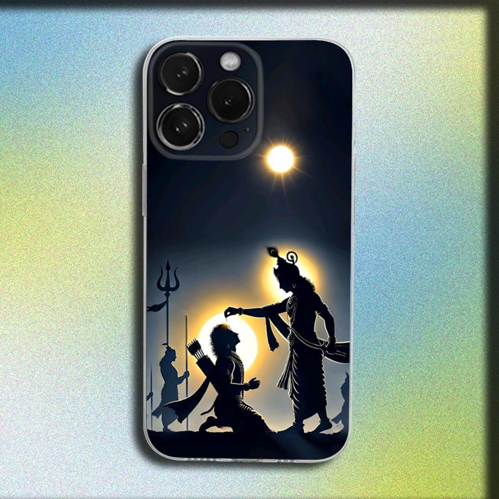

India Vishnu Hare Krishna Phone Case For iPhone 16,15,14,13,12,11 Plus,Pro,Max,XR,XS,Plus,E,Mini Transparent Soft Cover iPhone13