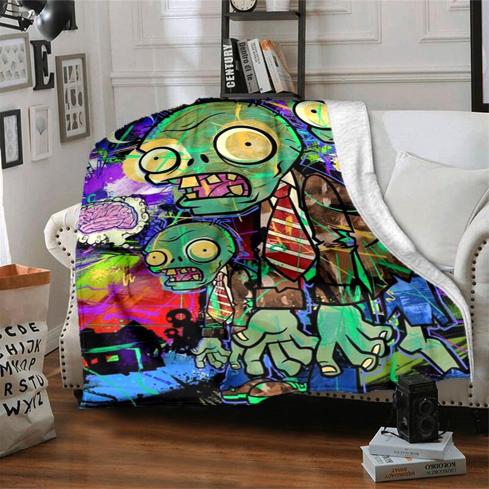 Plants Vs. Zombies Blanket Soft Warm Cozy Suitable for Bedding Seaside Livingroom for All Occasions Modern Style Birthday Christmas Gift Blanket