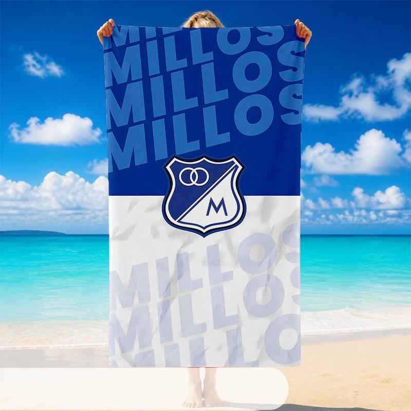 Quick Dry Beach Towel Millonarios Pattern, Lightweight Absorbent Towel for Pool Beach Vacation Use