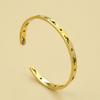 Korean Chic Geometric Hollow Bracelet for Women - Eco-Friendly Brass Semi-Open Design