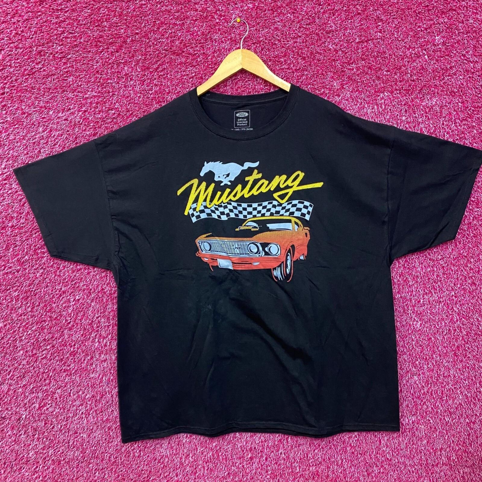 Футболка с графическим дизайном автомобиля Mustang в винтажном стиле 2XL