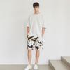 L Affair Men S bLack 5 Point Summer pantS With Drawing Lmkea5p0198 Db