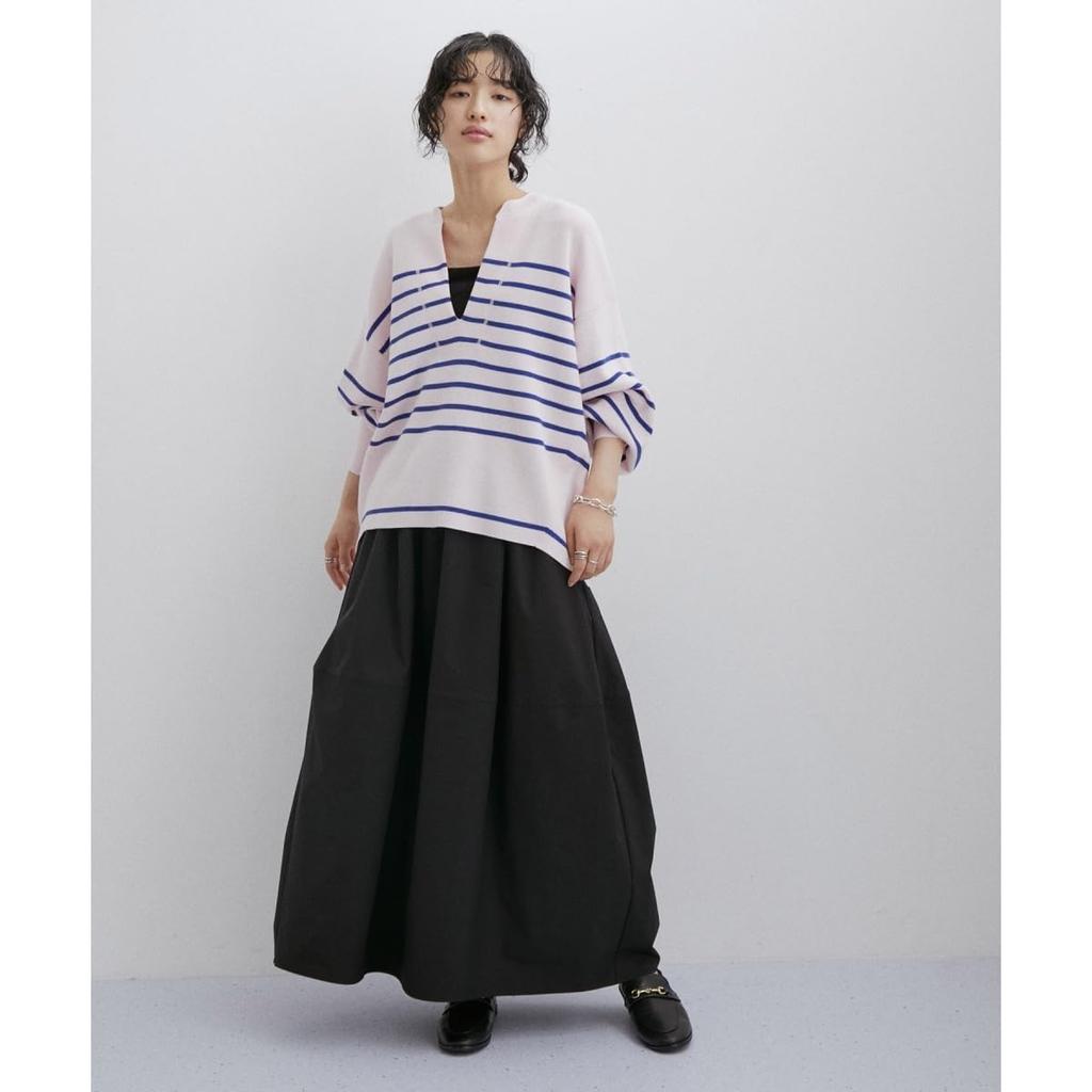 Et Rope Waist Shape Gathered Sax [Adam Femme] Skirt, Skirt, Women's, GAC03030, (48)