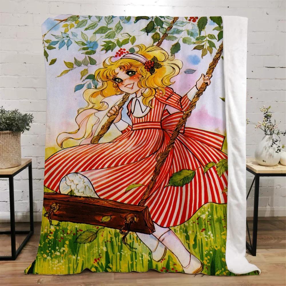 Candy Candy Fluffy Soft Blankets for Decorative Sofa Blanket Beach Towel Knitted Plaid Bed Throw Home Interior Luxury Bedding