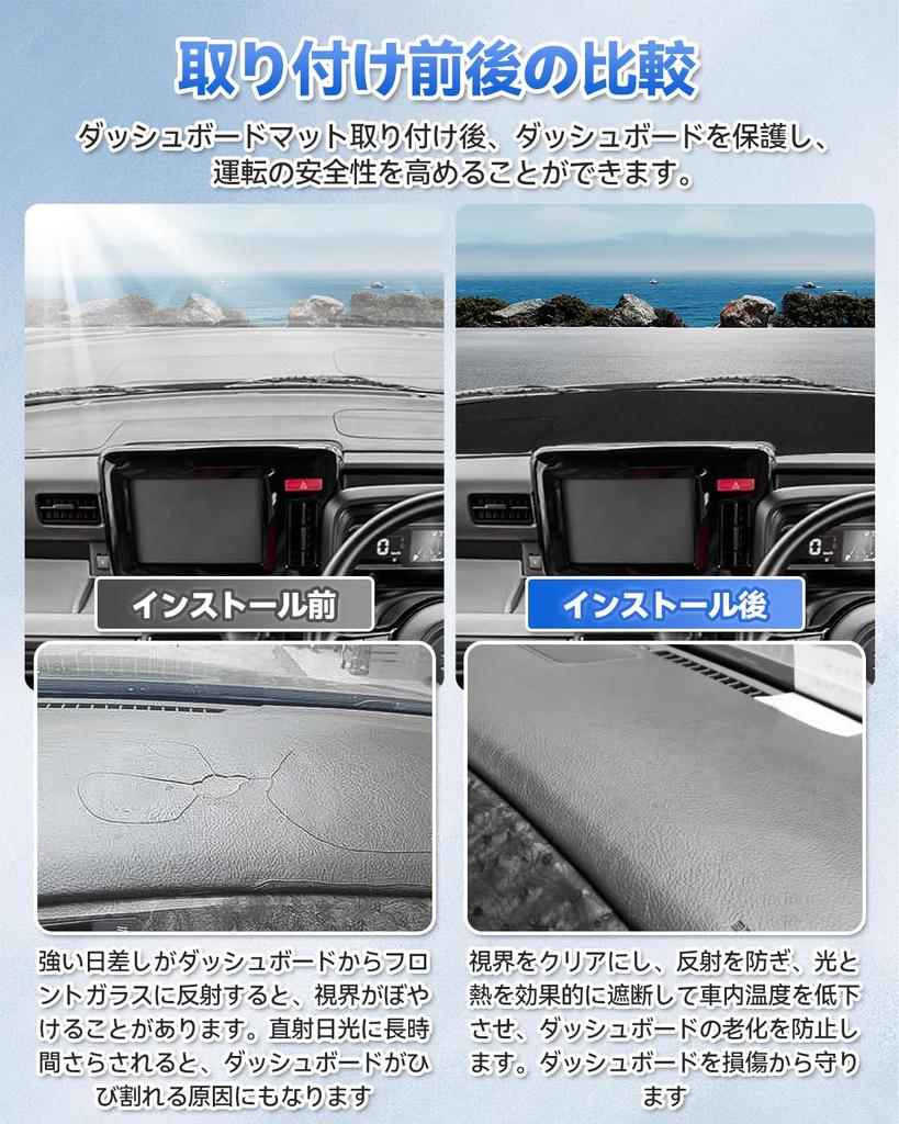 LXYZYN Dashboard Mat Compatible with Suzuki New Spacia Custom Dashboard MK94S November Custom Sun Clear Visibility Custom Dashboard Protective Mat