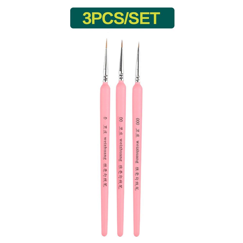 

3Pcs/11Pcs Miniature Hook line pen watercolor soft hair oil painting extra hair Hand Painted brush gouache acrylic painting