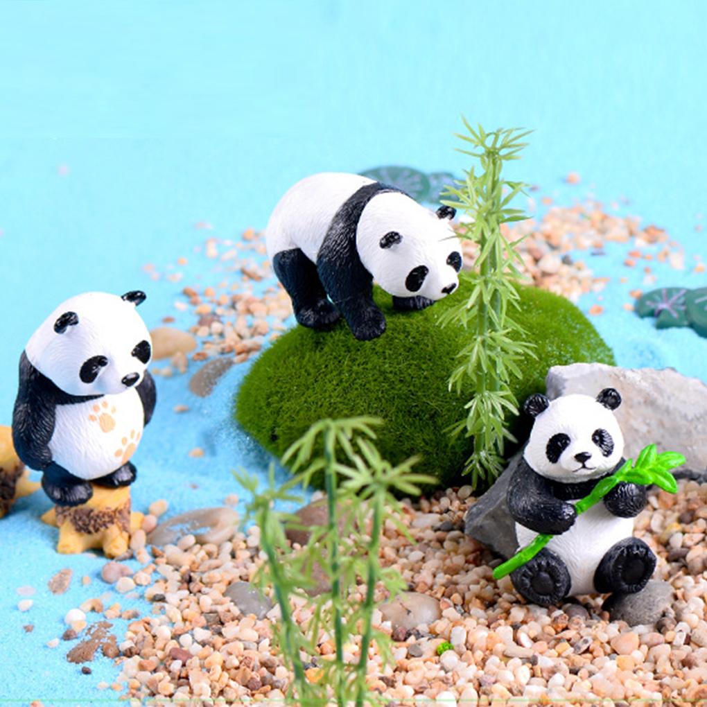 Panda Toy Amusing Exquisite Appearance Difference Display DIY Landscaping Accessories Eye-catching Decorative Embellishment