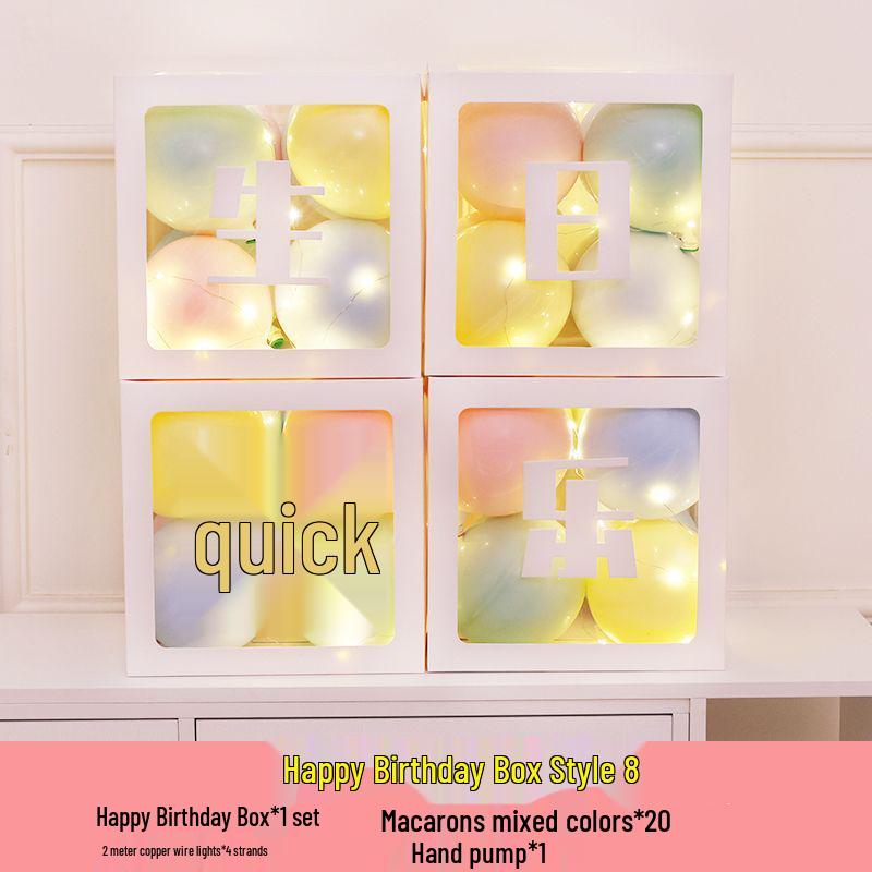 Luminous Happy Birthday Balloons for Adult & Baby Parties - Boys & Girls First Birthday Decoration