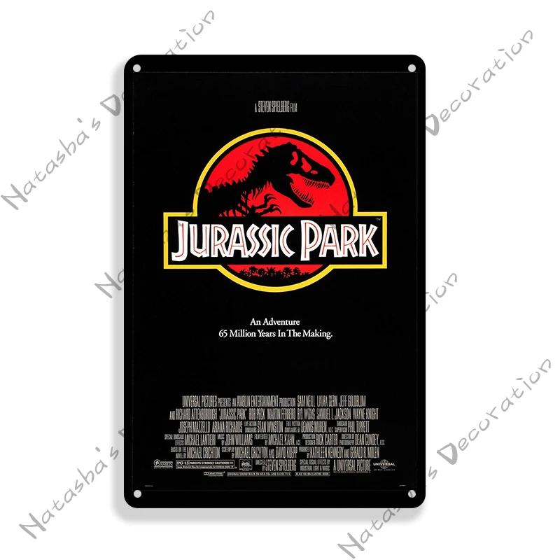 Film Jurassic Park Metallplåtskylt E.T. Metallskyltar Affisch JAWS Vintageaffisch Gammal Dekorativ Plåt Metallplatta Väggplatta