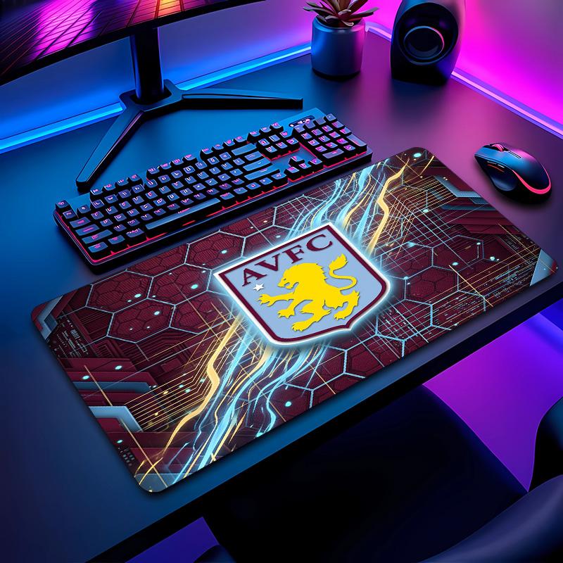 Tappetino per Mouse Stampa Calcio Aston Villa Non?Tappetino Antiscivolo in Gomma per Scrivania Impermeabile Mousepad da Gioco per Laptop Ufficio Desktop