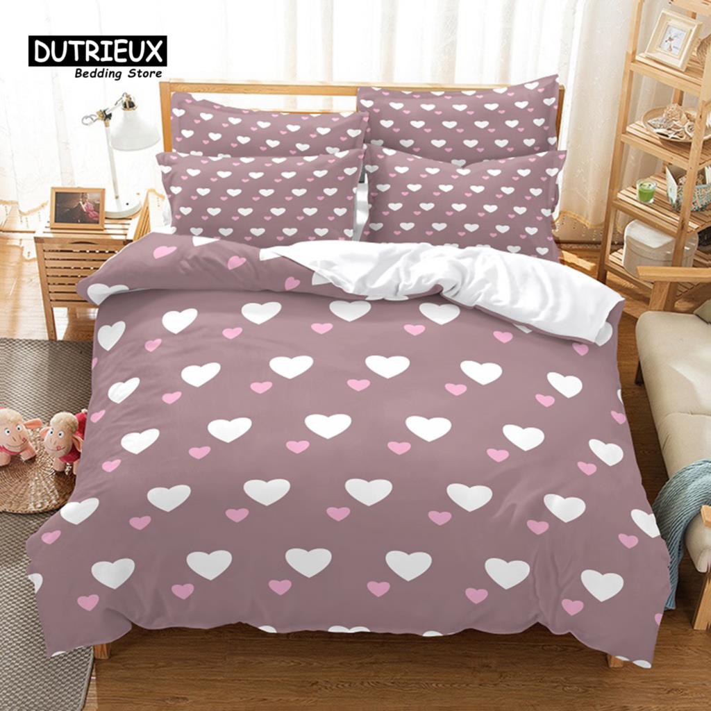 Flamingo Bedding Set, 3Pcs Duvet Cover Set, Soft Comfortable Breathable Duvet Cover, For Bedroom Guest Room Decor