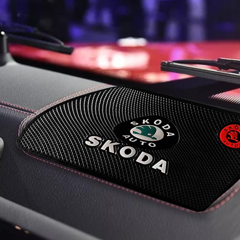 CUCB7 1pcs Car Dashboard Sticky Anti-Slip Mat Non-Slip Sticky Pad for Skodas Octavia Kodiaq Fabia Rapid Superb A5 A7 2 Kamiq Karoq