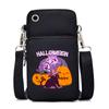 Ženy Mini taška na mobil Kreslená dýně Cat Crossbody Kabelky Halloween Muži Tote Peněženka Peněženka Taška přes rameno Kabelky pro teenagery