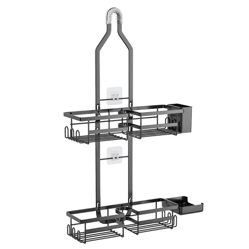 Multifunctional Wall Rack Heavy Type Shower Organizers for Bathroom and Kitchen Adhesive Installation Space Saving 1