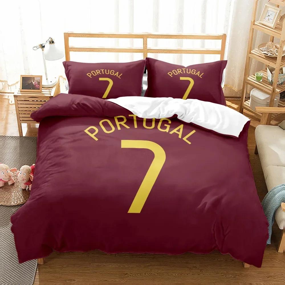 National Soccer Team Core Player Number Comfortable Duvet Cover Pillowcase Bedding Set Children Bedroom Decoration Home Textile