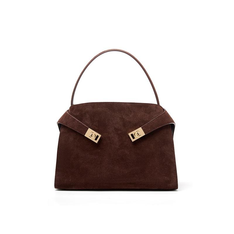 And Fashion Single Compartment Large Bag Retro Style Cowhide Lined Genuine Leather Comfortable High-End Large Capacity Womens Tote Bag