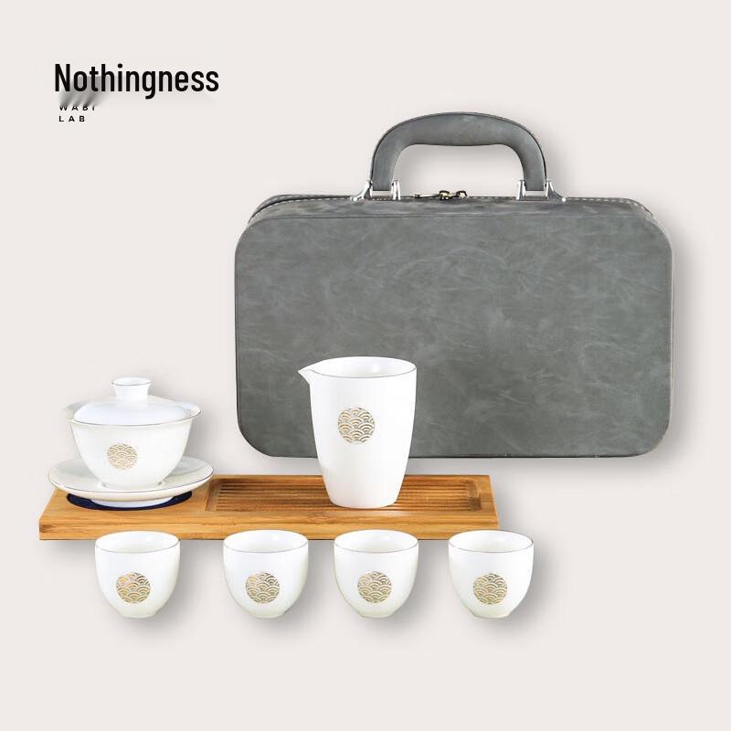 White Porcelain Travel Kung Fu Tea Set