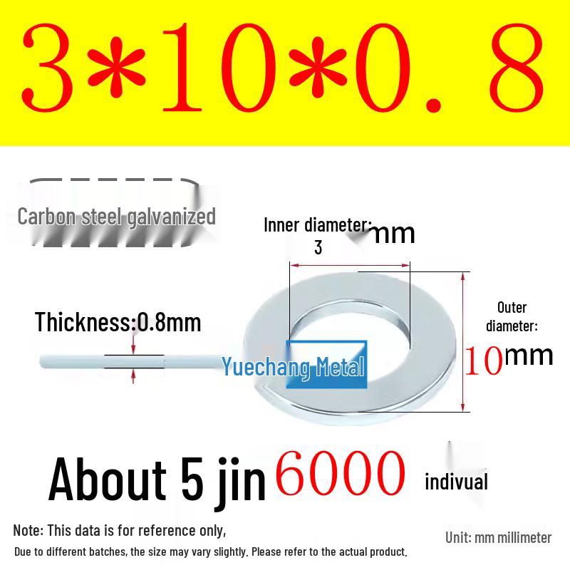 Galvanized Iron Flat and Square Washer Set - Thick, Enlarged, Extra Large, and Special Shapes