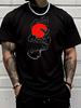 Unisex White Crew Neck Tee Oriental Cloud Red Sun Art Print Loose Oversized Short Sleeve Unisexs Summer Streetwear Casual Basic Top