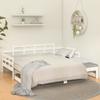 Extendable Daybed White Solid Pine Wood 2x(80x200) cm