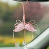 Delicate Angel Wing Design Vehicle Hanging Art User Friendly Gypsum Sculpture Small Car Interior Decoration Piece