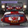 Manchester Emblem Display Bedding (1 * Duvet Cover + 2 * Pillowcase, Without Core) 2D Flat Soft and Comfortable Christmas Birthday Gift