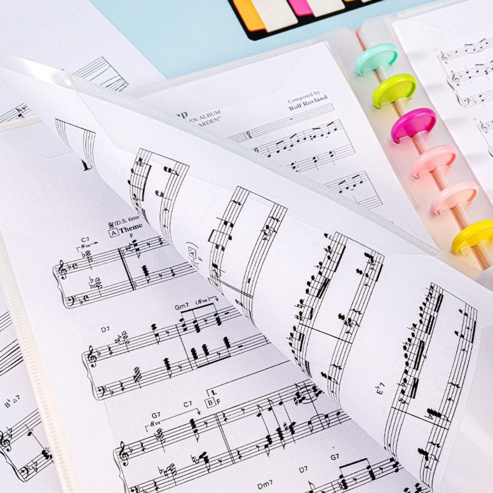 New Plastic Music Score Folder A4 Flexible Piano Sheets Folder Transparent Portable Music Book Folder Piano Practice