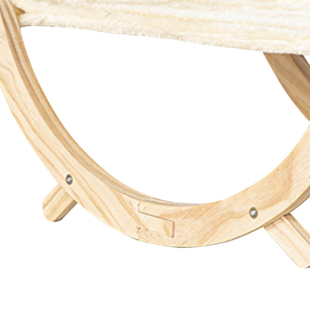 Wooden Cat Hammock Wooden Cat Swing Bed Folding Detachable Pet Bed for Cats Dogs Pets Plush