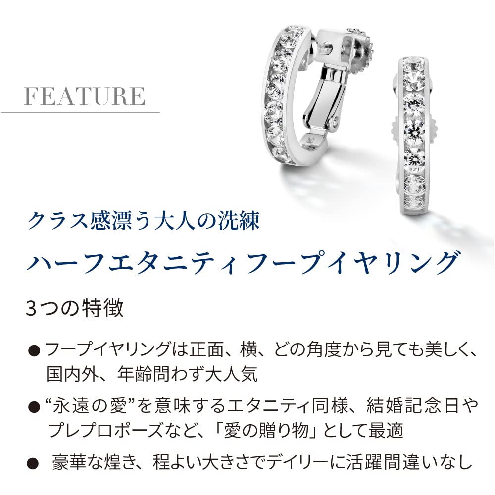 Gift from New York Earrings for Platinum Hoop Gift Women, Earrings, Hypoallergenic, Brand, Women,