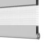 Double Roller Blind Light Gray 160x100 cm Fabric Width 155.9 cm Polyester