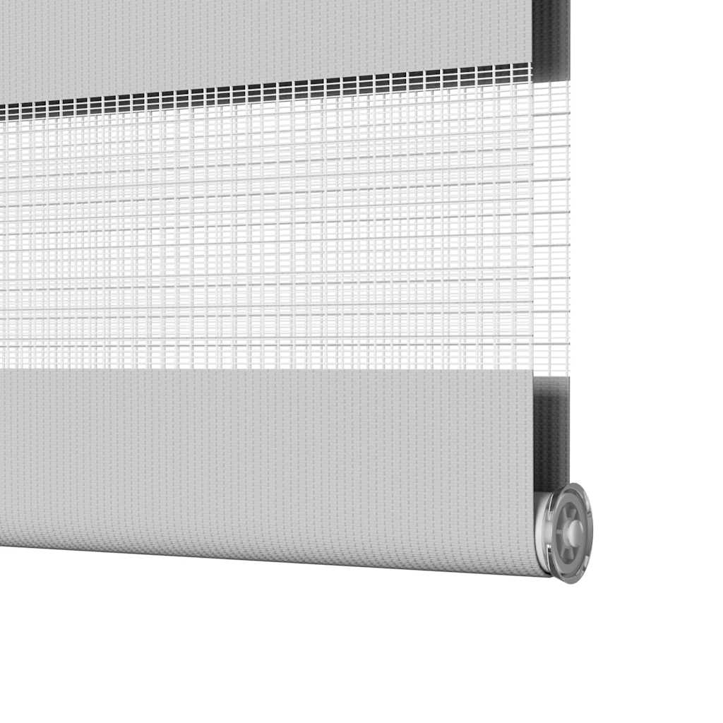 Double Roller Blind Light Gray 160x100 cm Fabric Width 155.9 cm Polyester