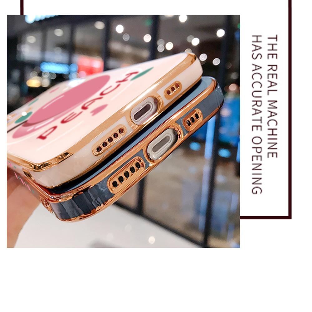 Colorful Printing Patterns Square Edge Pattern Casing Plated Phone Shell Luxury Plating Soft Phone Case for Huawei Honor Xiaomi Redmi
