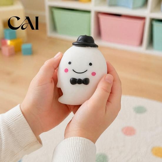 Halloween Ghost Decompression Toy Stress Ball Toy, Anxiety Relief Squeeze Cartoon Toys Sensory Fidget for Party Favors