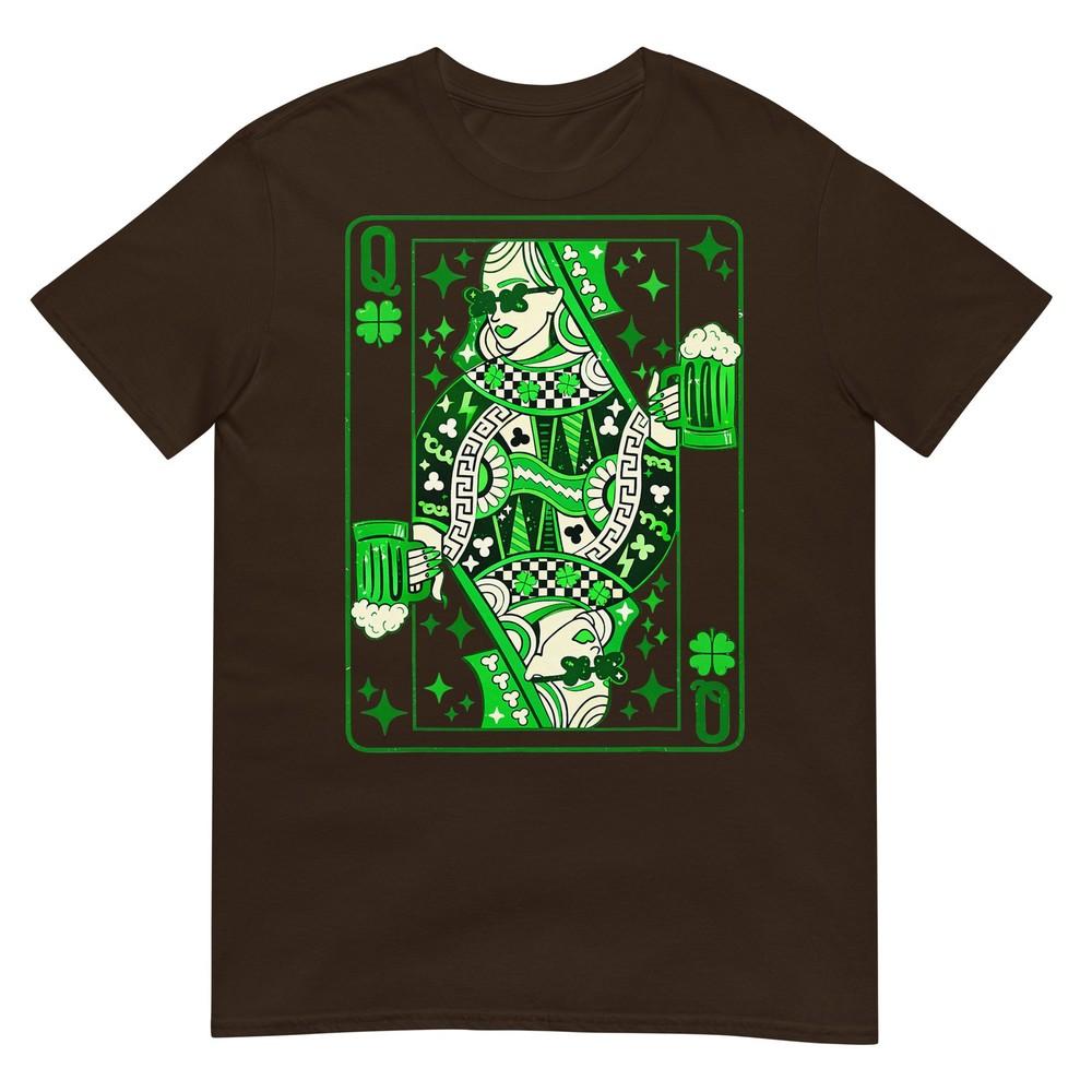 Shamrock Queen Playing Card Saint Patricks Day TShirt