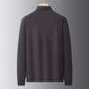 DiBinZe Plus Size Wool-Blend Long-Sleeve Polo Shirt