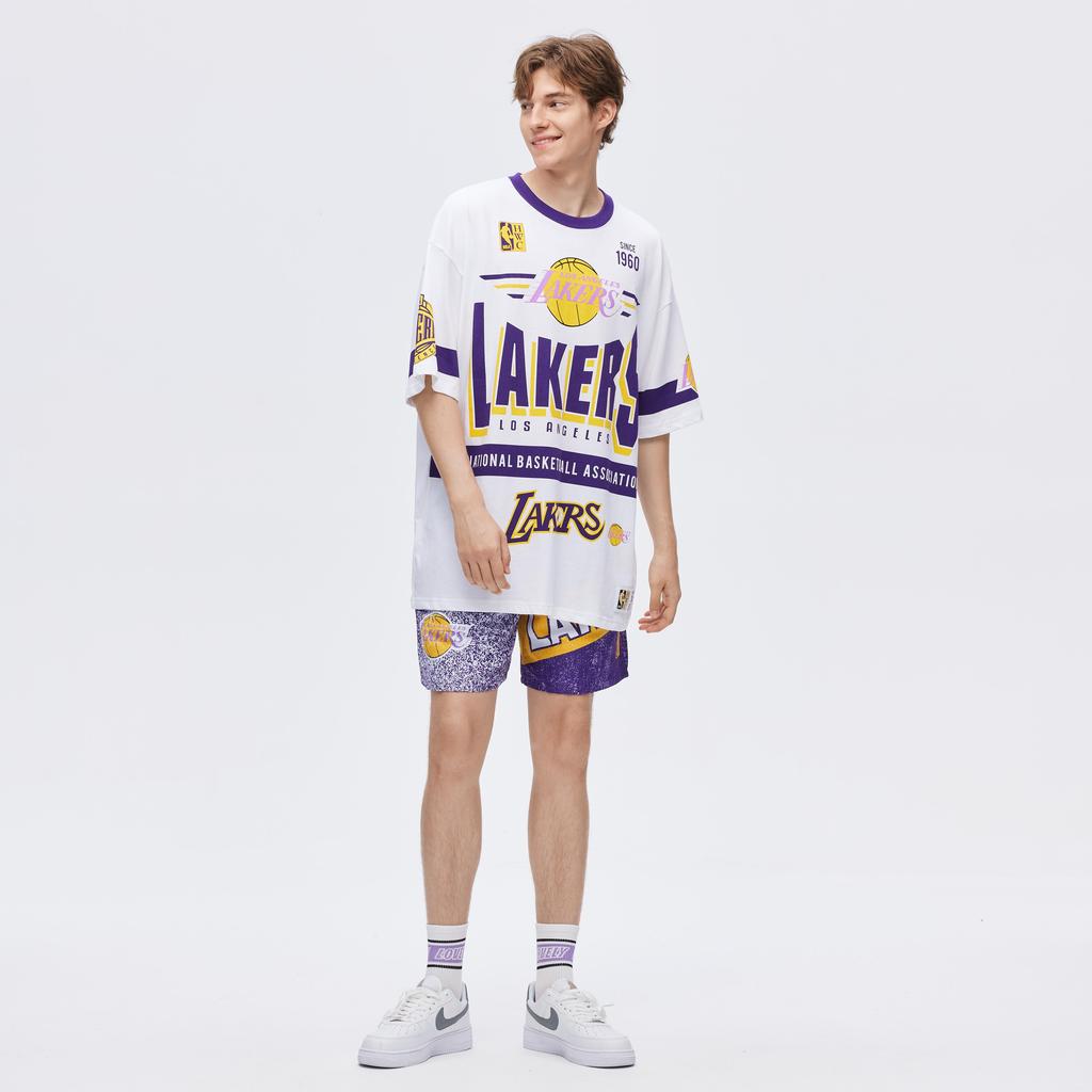 Mitchell Ness X NBA T Shirt Unisex White FC9265-LALWHIT