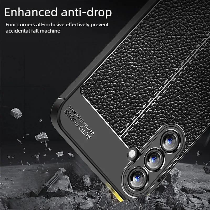 Für Samsung Galaxy A35 Hülle Samsung Galaxy A05 A05S A15 A25 A35 5G Hülle Luxus Original TPU Stoßfest PU Leder Silikonhülle